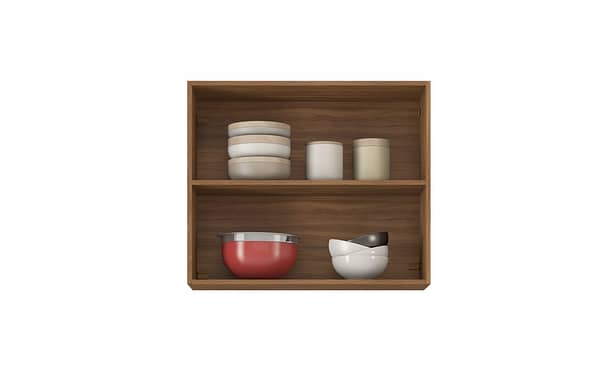 Mueble Aereo Alto De Cocina 2 Puertas Almendra Blanco - Imagen 3