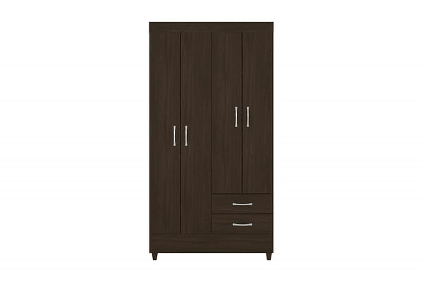 Ropero 4 Puertas 2 Cajones 5 Estantes Mdp