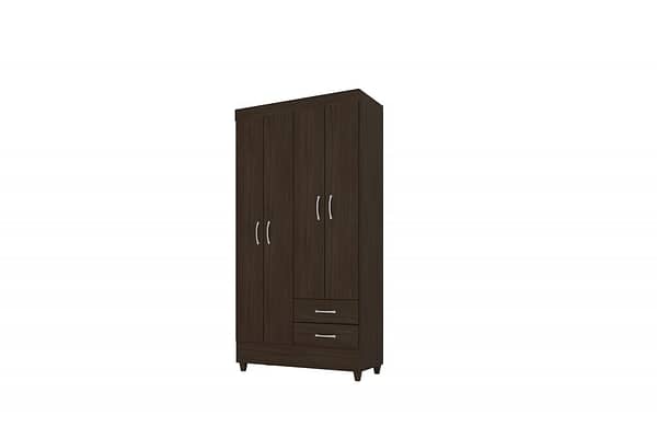 Ropero 4 Puertas 2 Cajones 5 Estantes Mdp - Imagen 3