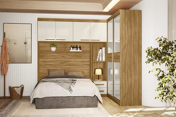 Ropero Placard Respaldo Dormitorio 2 Puertas Corredizas - Imagen 2