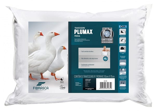 Almohada De Plumas Sinteticas Siliconadas Fibrasca - Imagen 2