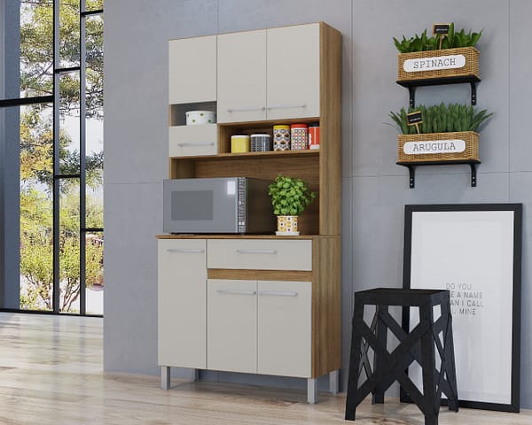Mueble De Cocina Kit Completo 6 Puertas Cajones Amoblamiento - Imagen 2