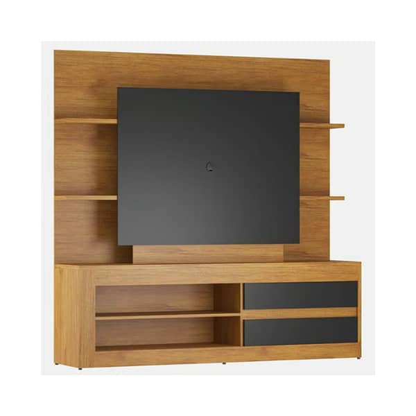 Rack Tv Modular Living Hasta Led 55 Estantes Exclusive Negro