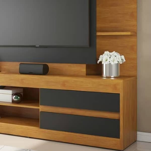 Rack Tv Modular Living Hasta Led 55 Estantes Exclusive Negro - Imagen 3