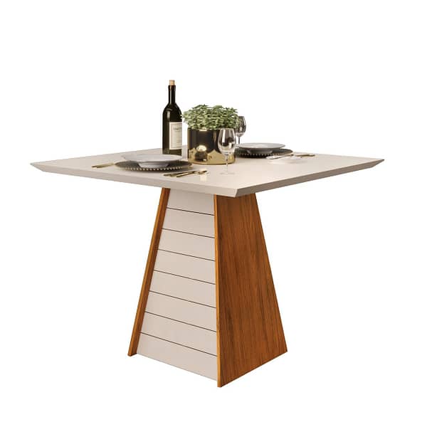 Juego De Comedor 4 Sillas Tapizadas Mesa De Vidrio Talia - Imagen 2