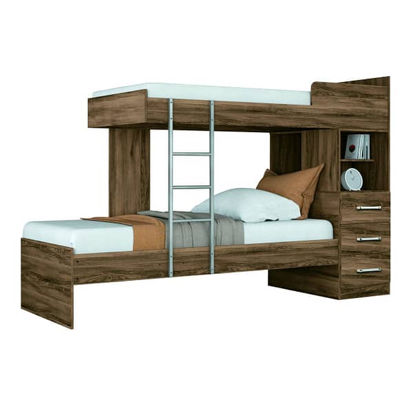 Cucheta Cama Juvenil 3 Cajones Escalera Jatoba