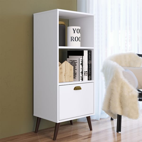 Biblioteca Estanteria 1 Cajon 2 Estantes Living Comedor - Imagen 2