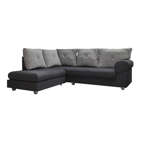 Sillon Sofa Juego De Living Esquinero Tapizado Tela Gris