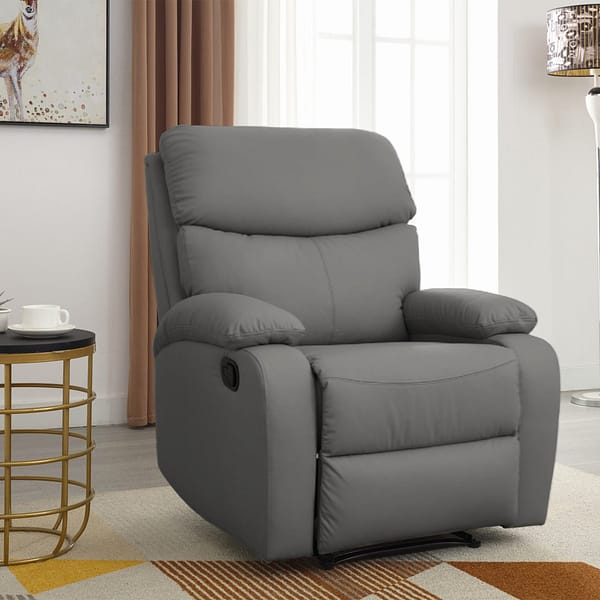 Butaca Sofa Living 1 Cuerpo Reclinable Manual Premium Grafito - Imagen 2