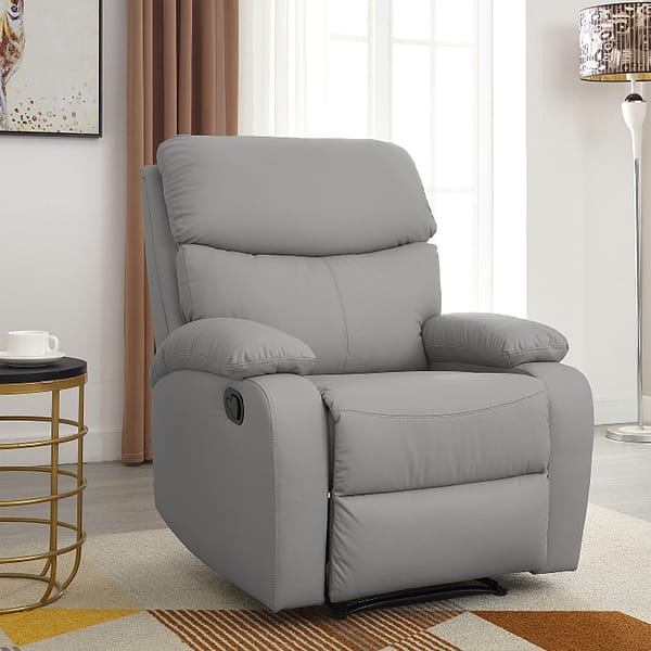 Butaca Sofa Living 1 Cuerpo Reclinable Manual Premium Gris - Imagen 2