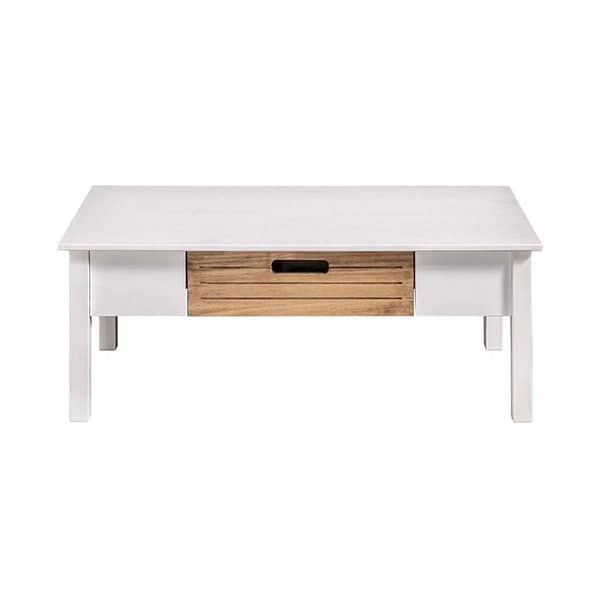 Mesa De Centro Ibiza 1 Cajon Combinada 100% Madera - Imagen 2