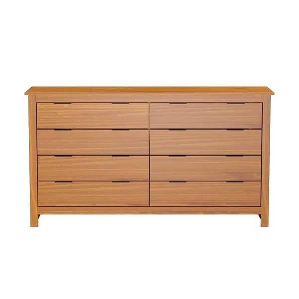 Comoda 8 Cajones Tiradores Metalicos Madera Maciza Cera - Imagen 2