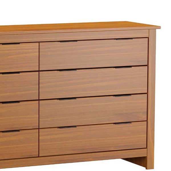 Comoda 8 Cajones Tiradores Metalicos Madera Maciza Cera - Imagen 4