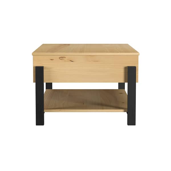 Mesa De Living 2 Cajones Madera Maciza Pino Encerado - Imagen 2