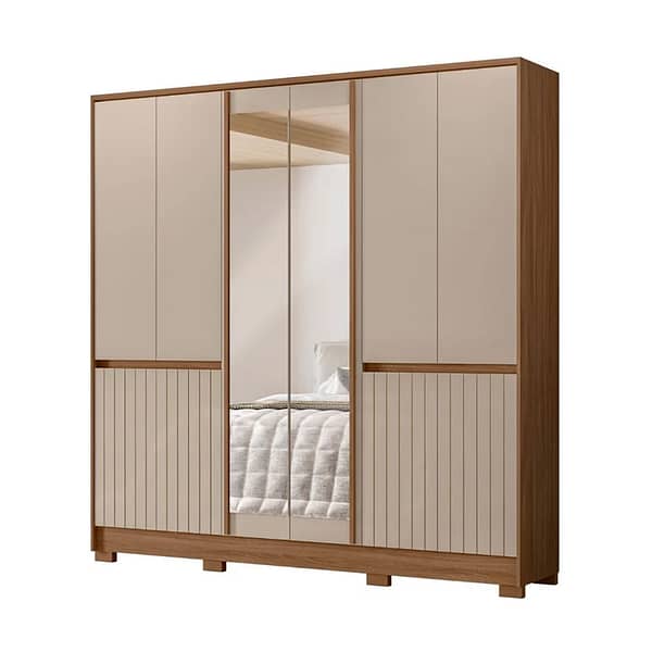 Ropero Placard Dormitorio 10 Puertas 4 Cajones Con Espejo
