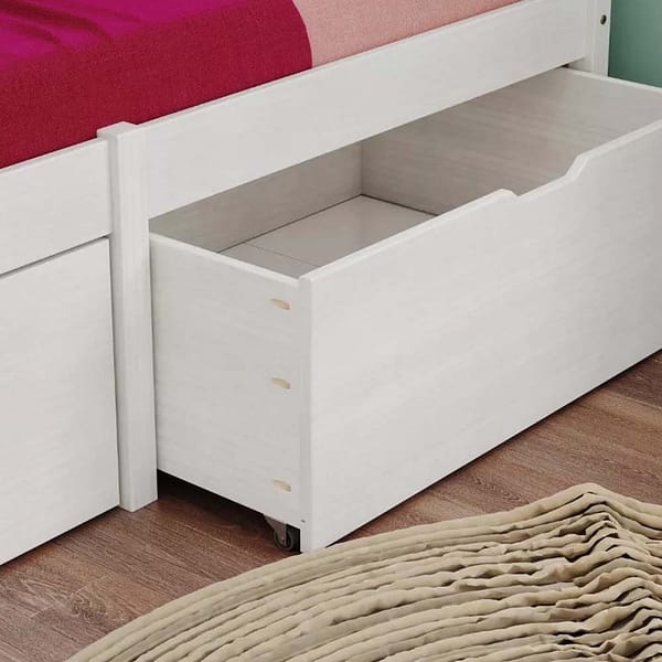 Cama Multifuncional 1 Plaza Con Cajones Madera Maciza - Imagen 6