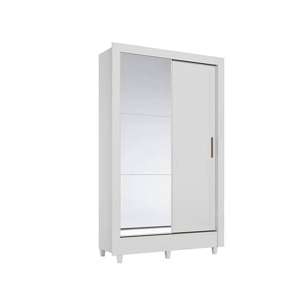 Ropero 2 Puertas Corredizas Con Espejo Y Patas Dormitorio