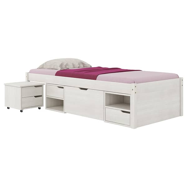 Cama 1 Plaza Multifuncional 5 Cajones Madera Maciza