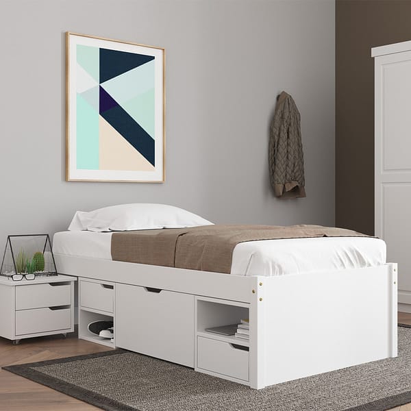 Cama 1 Plaza Multifuncional 5 Cajones Madera Maciza - Imagen 3