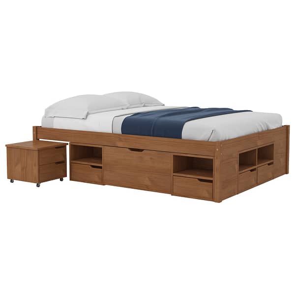 Cama 2 Plazas Multifuncional Varios Cajones Madera Maciza