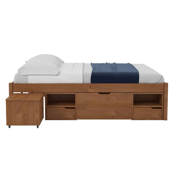 Cama 2 Plazas Multifuncional Varios Cajones Madera Maciza - Imagen 2
