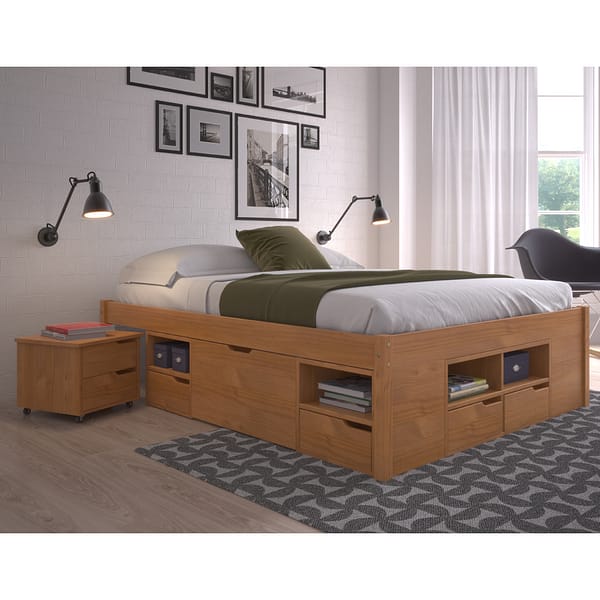 Cama 2 Plazas Multifuncional Varios Cajones Madera Maciza - Imagen 3