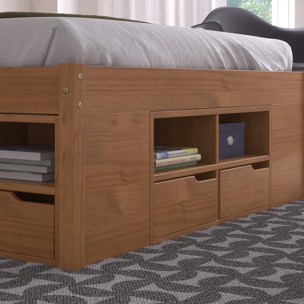 Cama 2 Plazas Multifuncional Varios Cajones Madera Maciza - Imagen 5