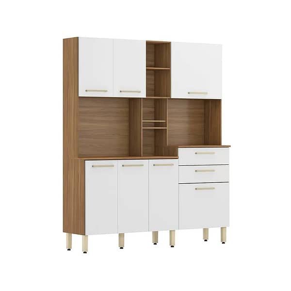 Mueble De Cocina Kit Completo 7 Puertas Cajones Amoblamiento