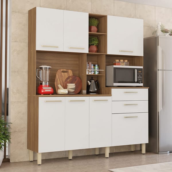 Mueble De Cocina Kit Completo 7 Puertas Cajones Amoblamiento - Imagen 4