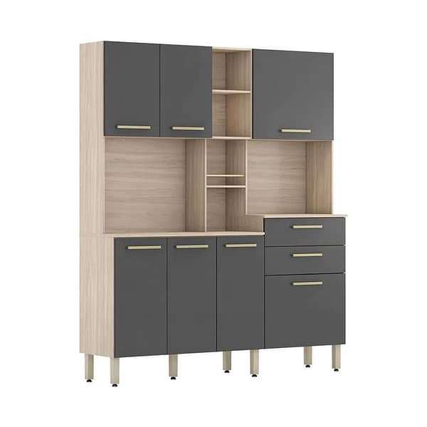 Mueble De Cocina Kit Completo 7 Puertas Cajones Amoblamiento