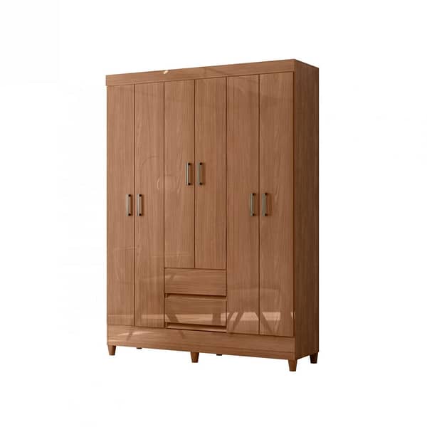 Ropero 6 Puertas 2 Cajones Armario Placard Con Estantes