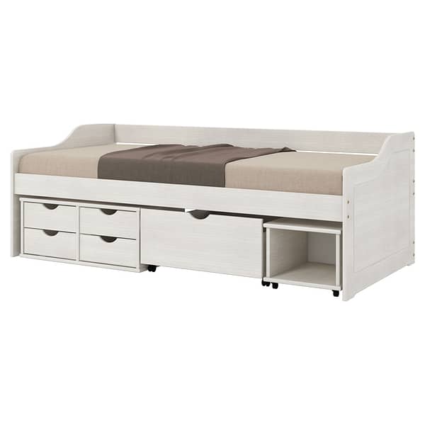Cama 1 Plaza Multifuncional 5 Cajones Madera Maciza - Imagen 2