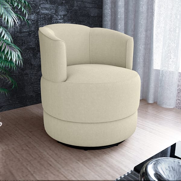 Sillon Butaca Giratoria 360 Grados Tapizada Tela - Imagen 4