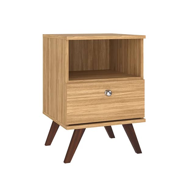 Mesa De Luz Linea Retro Living Dormitorio 1 Cajon Miel