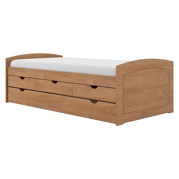 Cama Marinera 1 Plaza 3 Cajones Mesa De Luz Madera Maciza