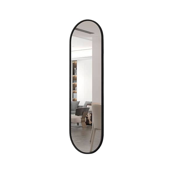 Espejo Decorativo Ovalado Living Castaño Alamada