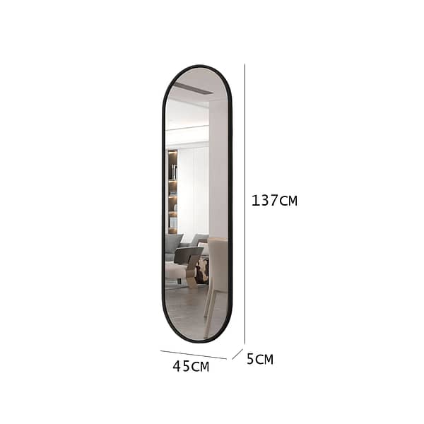 Espejo Decorativo Ovalado Living Castaño Alamada - Imagen 2
