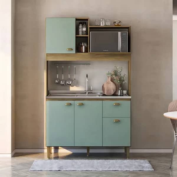 Kit De Cocina Azaleia 3 Puertas 2 Cajones Con Patas Mdp - Imagen 3