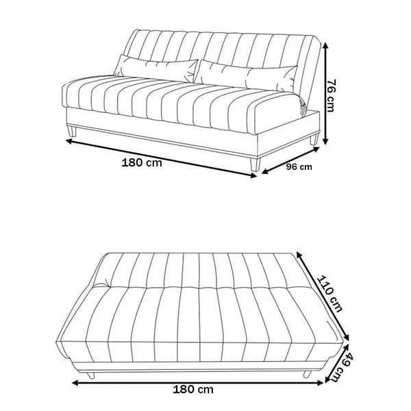 Sofa Cama Juego De Living Sillon Reclinable Terciopelo - Imagen 2