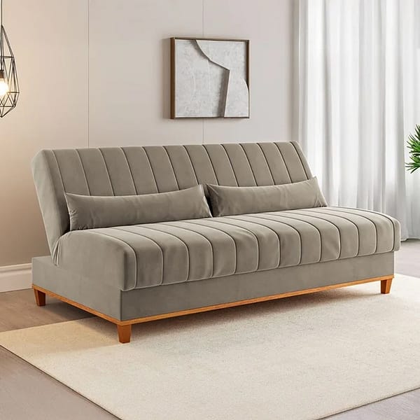 Sofa Cama Juego De Living Sillon Reclinable Terciopelo - Imagen 4