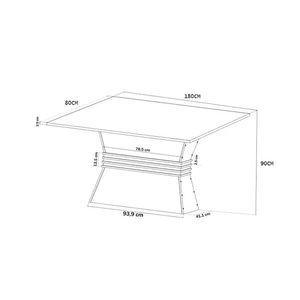 Juego Comedor Mesa 6 Sillas Living Everest - Imagen 4
