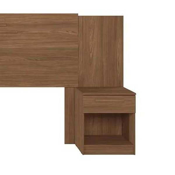 Respaldo Dormitorio 2 Plazas Queen Mesas De Luz 1 Cajon - Imagen 5
