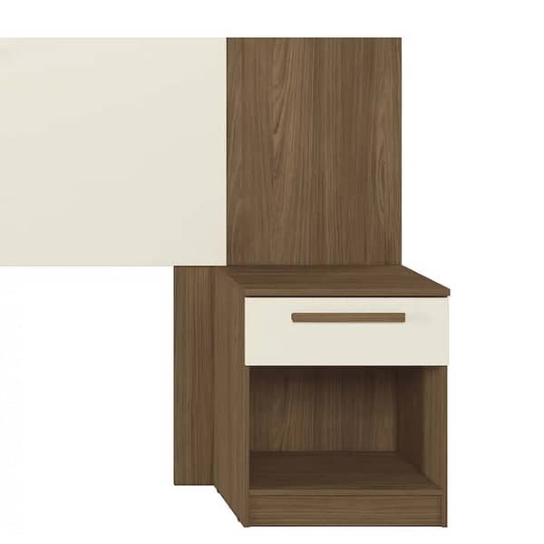 Respaldo Dormitorio 2 Plazas Queen Mesas De Luz 1 Cajon - Imagen 4