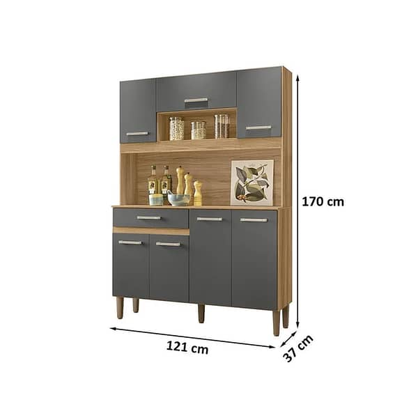 Mueble Cocina Bajo Mesada Aereos Kit Completo Magazin 120 - Imagen 3