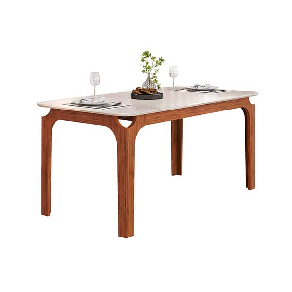 Juego De Comedor Mesa Rectangular 6 Sillas Tapizadas Mdp - Imagen 2