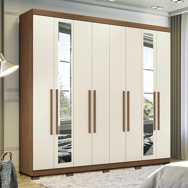 Ropero Placares Master Vip 8 Puertas 8 Estantes Con Espejo - Imagen 2