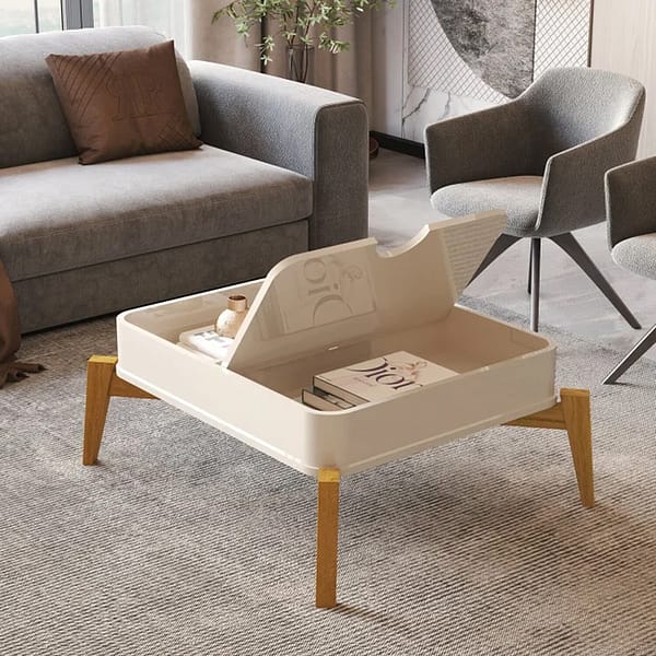 Mesa De Centro Living Con Gabeta Patas 100% Mfp - Imagen 3