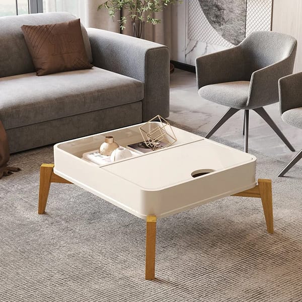 Mesa De Centro Living Con Gabeta Patas 100% Mfp - Imagen 4
