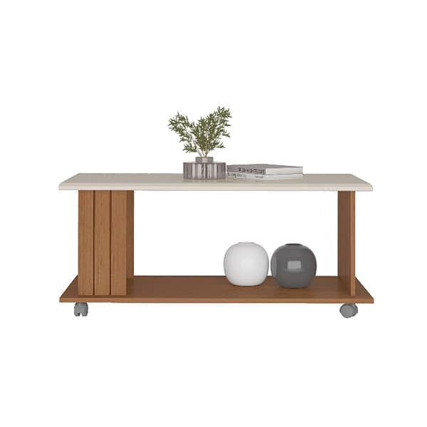 Mesa De Centro Moderna Con Ruedas 100% Mdp - Imagen 3