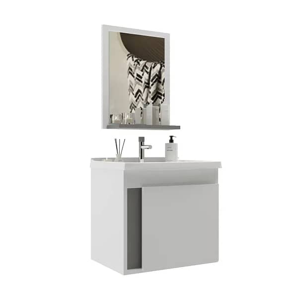 Mueble De Baño Aereo Sin Patas Con Espejo